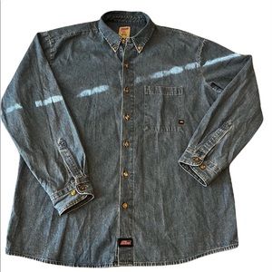 Genuine Dickies Button Down Long Sleeve Work Shirt